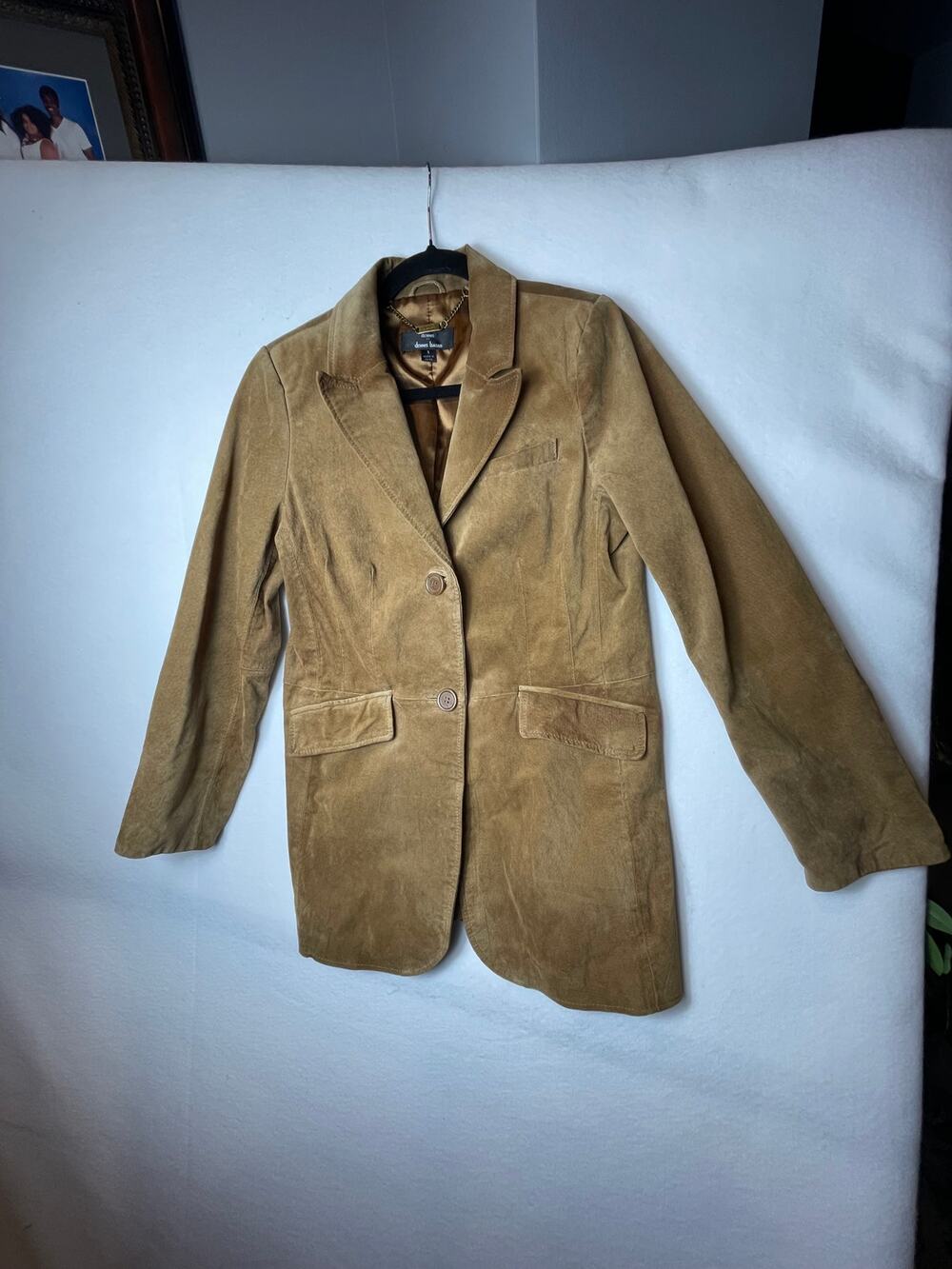 Dennis Basso Womens brown Suede washable Jacket